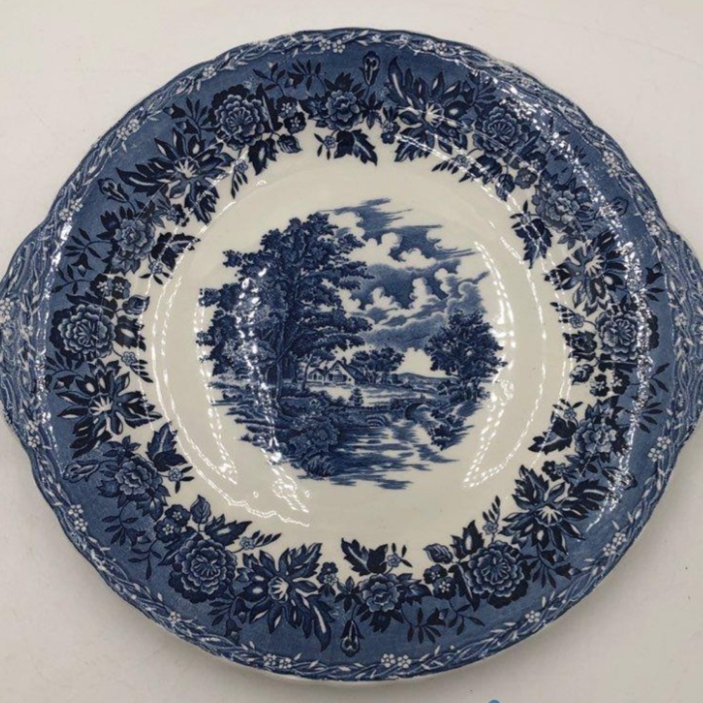 WH Grindley Country Style Blue Vintage VEGETABLE BOWL! Complete your set today!